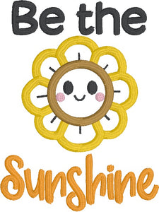 Be The Sunshine applique April 2024 Patreon Bundle machine embroidery design (5 sizes included) DIGITAL DOWNLOAD