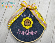 Load image into Gallery viewer, Be The Sunshine applique April 2024 Patreon Bundle machine embroidery design (5 sizes included) DIGITAL DOWNLOAD