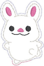 Load image into Gallery viewer, Happy Bunny pencil topper machine embroidery design (single and multi included) DIGITAL DOWNLOAD