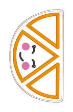Load image into Gallery viewer, Happy Citrus applique envelope style ITH Mug rug machine embroidery design (4 sizes included) DIGITAL DOWNLOAD