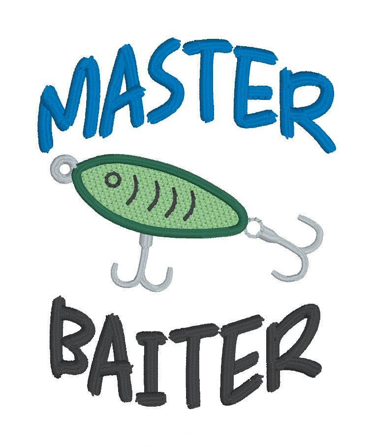 Master Baiter machine embroidery design (5 sizes included) DIGITAL DOWNLOAD