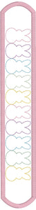 Marshmallow Bunny slap bracelet machine embroidery file 6x10 hoop (single and multi files, and fabric and vinyl styles included) DIGITAL DOWNLOAD