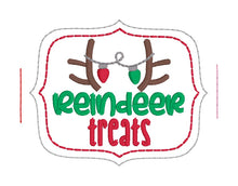 Load image into Gallery viewer, Reindeer Treats Jar band (3 sizes included) machine embroidery design DIGITAL DOWNLOAD