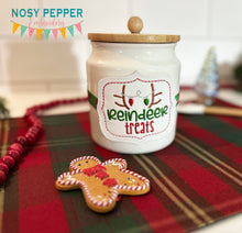 Load image into Gallery viewer, Reindeer Treats Jar band (3 sizes included) machine embroidery design DIGITAL DOWNLOAD