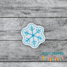 Load image into Gallery viewer, Snowflake Mini feltie embroidery file (single and multi files included) DIGITAL DOWNLOAD