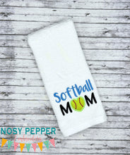 Load image into Gallery viewer, Softball Mom Applique machine embroidery design (5 sizes included) DIGITAL DOWNLOAD