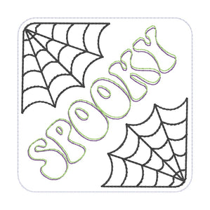 Spooky Eek coaster set of 2 designs machine embroidery design DIGITAL DOWNLOAD
