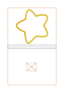 Star applique shaker Notebook Cover (2 sizes available) machine embroidery design DIGITAL DOWNLOAD