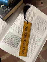 Load image into Gallery viewer, Crime Scene tape bookmark 5x7 machine embroidery design DIGITAL DOWNLOAD