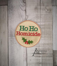 Load image into Gallery viewer, Holiday True Crime Coaster set of 4 designs machine embroidery design DIGITAL DOWNLOAD