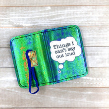 Load image into Gallery viewer, Things I can say out loud applique Notebook cover (2 sizes available) machine embroidery design DIGITAL DOWNLOAD