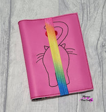 Load image into Gallery viewer, Cat Butt Notebook cover (2 sizes available) machine embroidery design DIGITAL DOWNLOAD