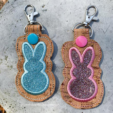 Load image into Gallery viewer, Marshmallow Bunny Easter set (includes snap tab, charm, bookmark & stuffies) machine embroidery design (DIGITAL DOWNLOAD)