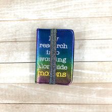 Load image into Gallery viewer, My Research into working with morons notebook cover (2 sizes available) machine embroidery design DIGITAL DOWNLOAD