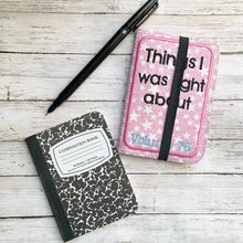 Load image into Gallery viewer, Things I was right about notebook cover (2 sizes available) machine embroidery design DIGITAL DOWNLOAD