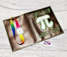 Load image into Gallery viewer, Can't stop won't stop Pi applique notebook cover (2 sizes available) machine embroidery design DIGITAL DOWNLOAD
