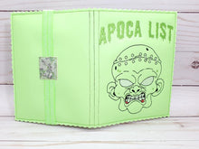 Load image into Gallery viewer, Apoca list Notebook cover (2 sizes available) machine embroidery design DIGITAL DOWNLOAD