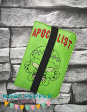 Load image into Gallery viewer, Apoca list Notebook cover (2 sizes available) machine embroidery design DIGITAL DOWNLOAD