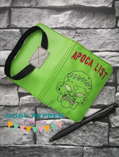 Load image into Gallery viewer, Apoca list Notebook cover (2 sizes available) machine embroidery design DIGITAL DOWNLOAD