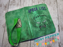 Load image into Gallery viewer, Apoca list Notebook cover (2 sizes available) machine embroidery design DIGITAL DOWNLOAD