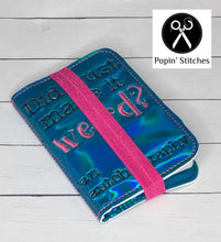 Load image into Gallery viewer, Did I just make it weird? Notebook cover (2 sizes available) machine embroidery design DIGITAL DOWNLOAD