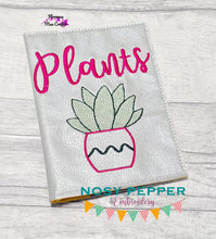 Load image into Gallery viewer, Plants Notebook Cover 2 sizes available machine embroidery design DIGITAL DOWNLOAD