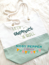 Load image into Gallery viewer, Let's Shamrock & Roll machine embroidery design (4 sizes included) DIGITAL DOWNLOAD