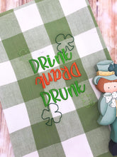 Load image into Gallery viewer, Drink Drank Drunk machine embroidery design (4 sizes included) DIGITAL DOWNLOAD