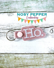 Load image into Gallery viewer, Ho text snap tab (single & multi files included) machine embroidery design DIGITAL DOWNLOAD