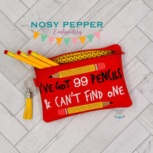 Load image into Gallery viewer, I've got 99 pencils & can't find one ITH Bag (choose from 4 sizes) machine embroidery design DIGITAL DOWNLOAD