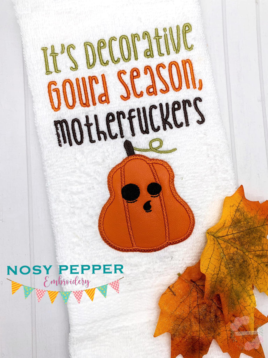 Decorative Gourd Season (2 versions & 4 sizes included) machine embroi