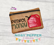 Load image into Gallery viewer, Petrol Money applique ITH Bag (4 sizes available) machine embroidery design DIGITAL DOWNLOAD