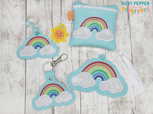 Load image into Gallery viewer, Rainbow Appliqué Set machine embroidery designs (ITH bag, single & multi files included) DIGITAL DOWNLOAD