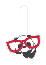 Load image into Gallery viewer, Panda Glasses Key Fob & Snap Tab sketchy