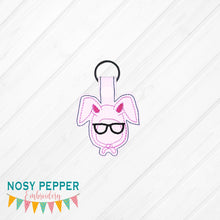 Load image into Gallery viewer, Deranged Bunny Snap tab single and multi files included machine embroidery design DIGITAL DOWNLOAD