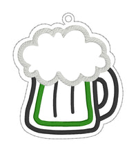 Load image into Gallery viewer, Applique Beer bookmark machine embroidery design DIGITAL DOWNLOAD