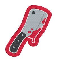 Load image into Gallery viewer, Cleaver Patch machine embroidery design DIGITAL DOWNLOAD