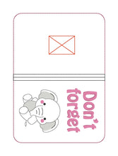 Load image into Gallery viewer, Don't forget elephant notebook cover (2 sizes available) machine embroidery design DIGITAL DOWNLOAD