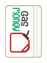 Load image into Gallery viewer, Gas Money applique ITH Bag (4 sizes available) machine embroidery design DIGITAL DOWNLOAD