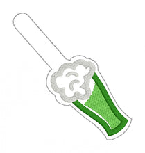 Load image into Gallery viewer, Green Beer Applique Snap tab (single & multi file included) machine embroidery design DIGITAL DOWNLOAD