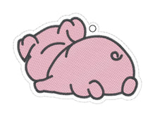 Load image into Gallery viewer, Pig Butt sketchy Bookmark/bag tag/ornament machine embroidery design DIGITAL DOWNLOAD