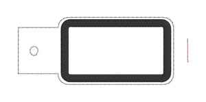 Rectangle Bottle Band applique and blank versions included machine embroidery design DIGITAL DOWNLOAD