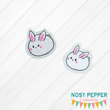 Load image into Gallery viewer, Squishy Bunny Feltie (Single & Multi file included) machine embroidery design DIGITAL DOWNLOAD