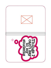 Load image into Gallery viewer, Things I can't say to my students applique notebook cover (2 sizes available) machine embroidery design DIGITAL DOWNLOAD