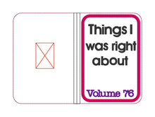 Load image into Gallery viewer, Things I was right about notebook cover (2 sizes available) machine embroidery design DIGITAL DOWNLOAD