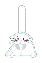 Load image into Gallery viewer, Walrus Snap Tab (single & multi files included) machine embroidery design DIGITAL DOWNLOAD
