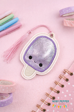 Load image into Gallery viewer, Popsicle Applique Bookmark/bag tag/ornament 4x4 machine embroidery design DIGITAL DOWNLOAD