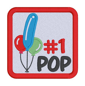 #1 Pop patch (2 sizes included) machine embroidery design DIGITAL DOWNLOAD