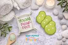 Load image into Gallery viewer, Pear ITH tray and wipe set machine embroidery design Spring 2025 Skill Builder Bundle (includes 2 sizes of trays and wipes) DIGITAL DOWNLOAD