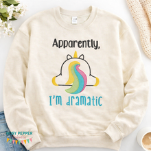 Load image into Gallery viewer, Apparently I'm Dramatic machine embroidery design (4 sizes included) DIGITAL DOWNLOAD